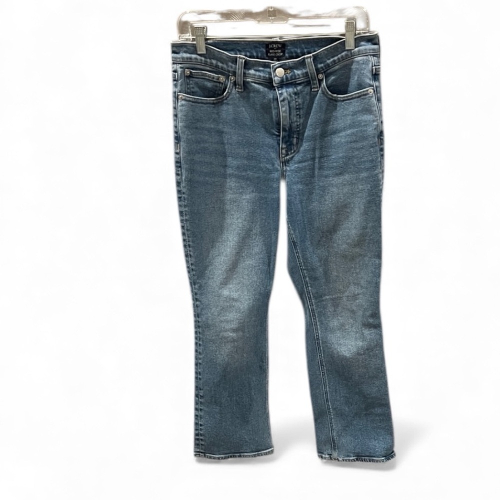 J. Crew Mid-Rise Flare Crop Jeans size 28